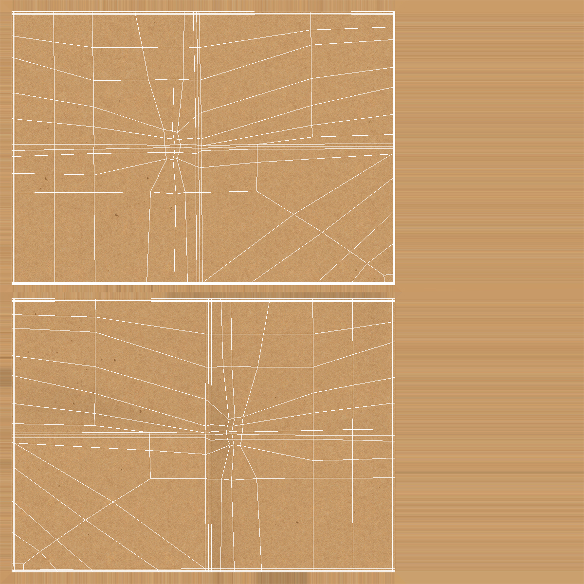Kraft Paper Sheet Folded in Four 3D