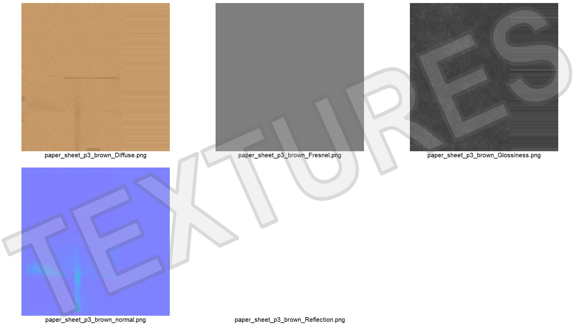 Kraft Paper Sheet Folded in Four 3D