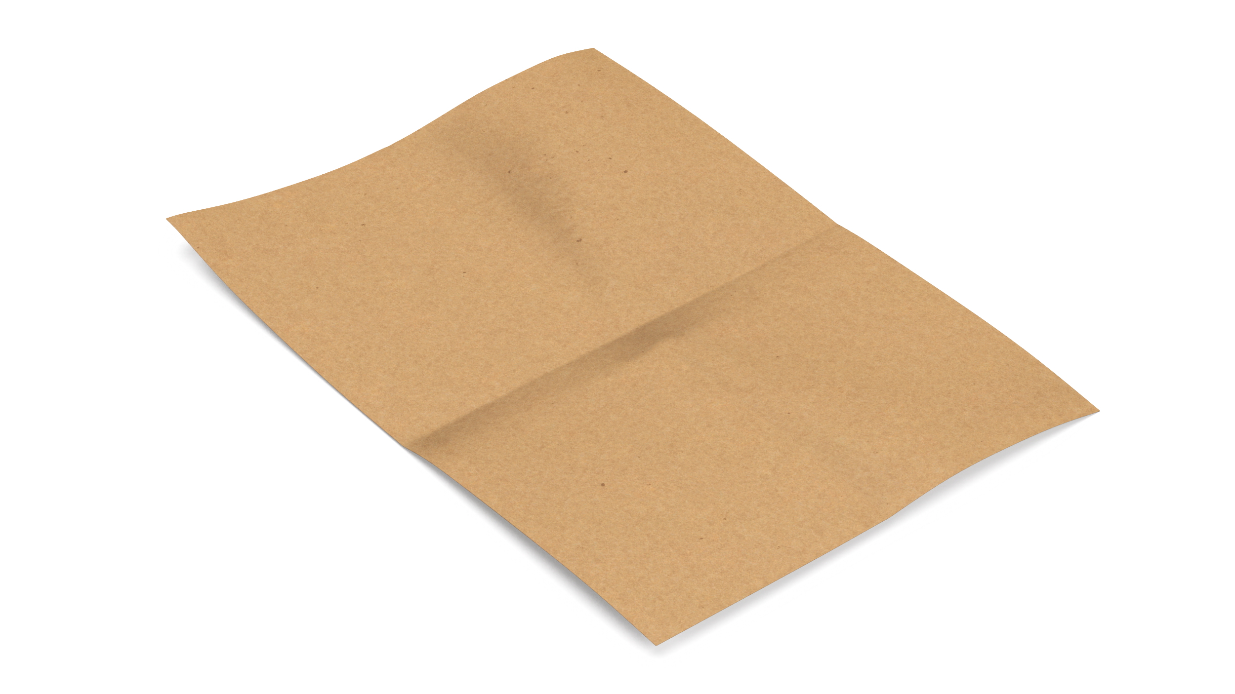Kraft Paper Sheet Folded in Four 3D