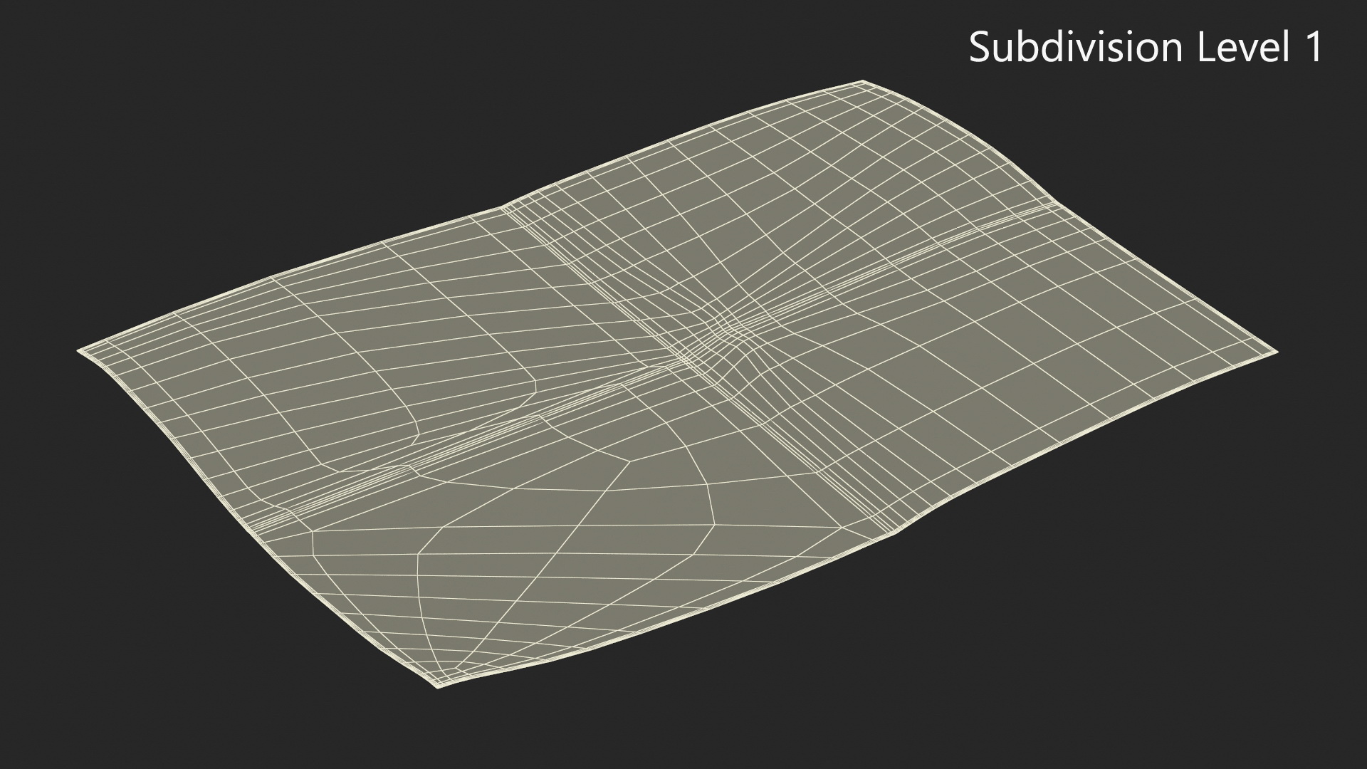 Kraft Paper Sheet Folded in Four 3D