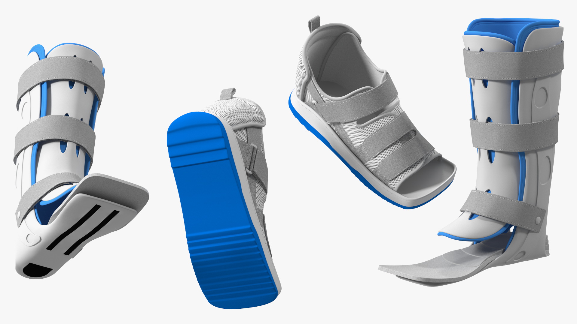 3D Feet Orthotics Darco with Off-Loading Shoes for 3D Print