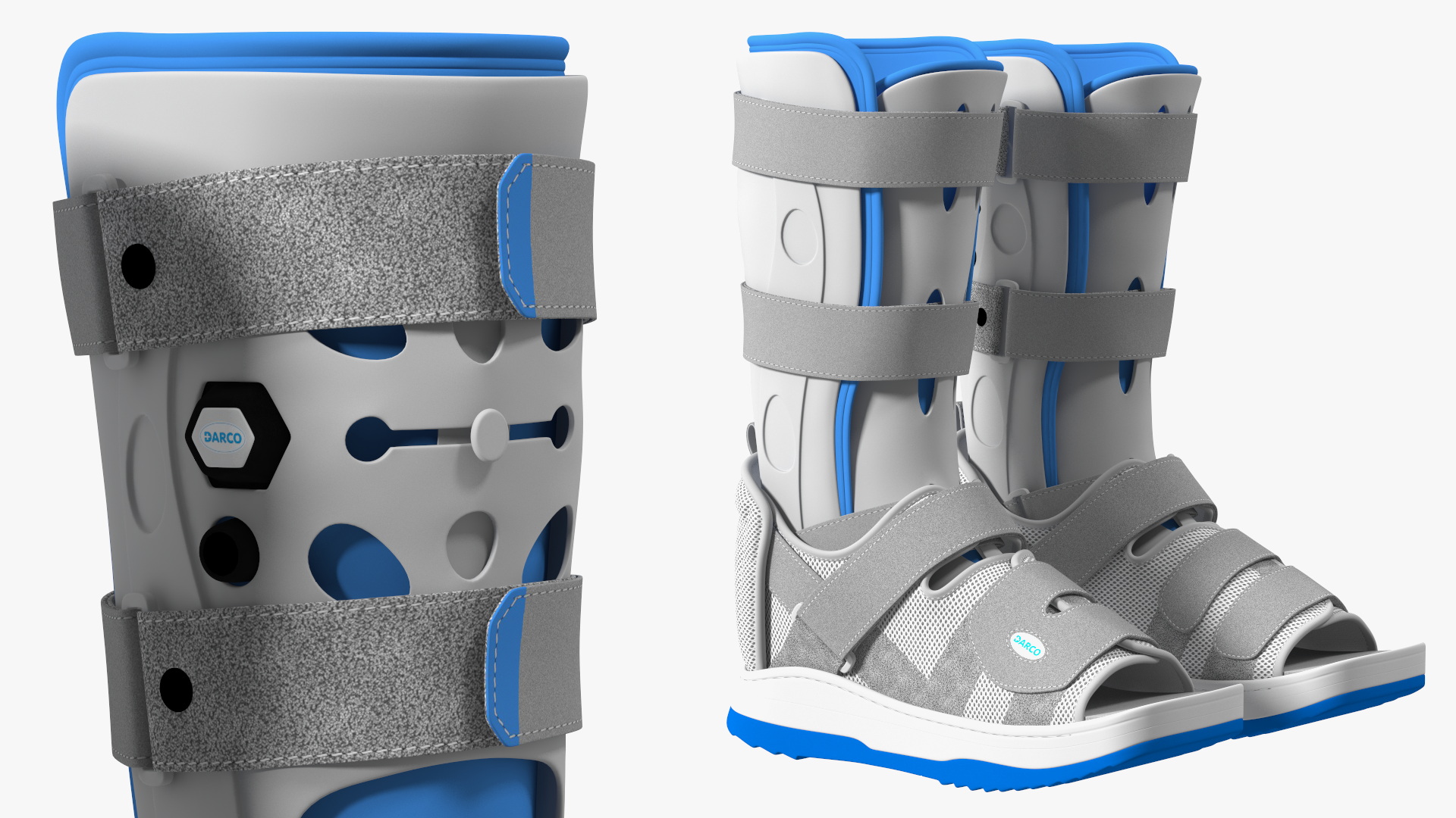 3D Feet Orthotics Darco with Off-Loading Shoes for 3D Print