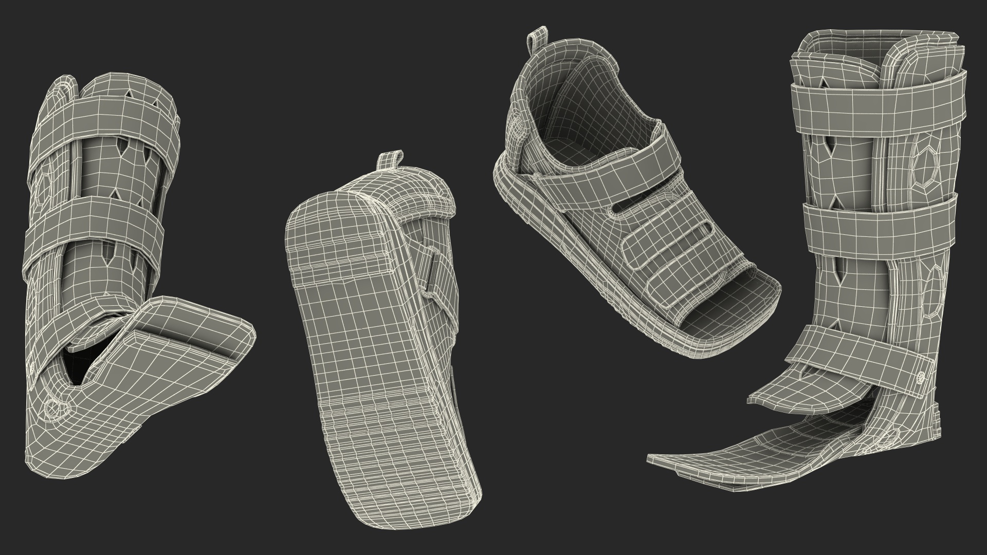 3D Feet Orthotics Darco with Off-Loading Shoes for 3D Print