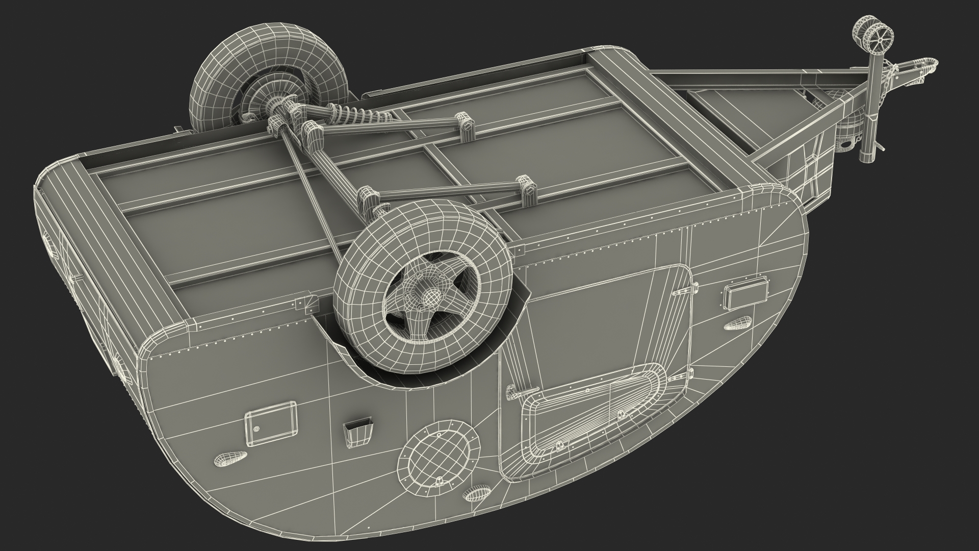 Teardrop Camping Trailer 3D model