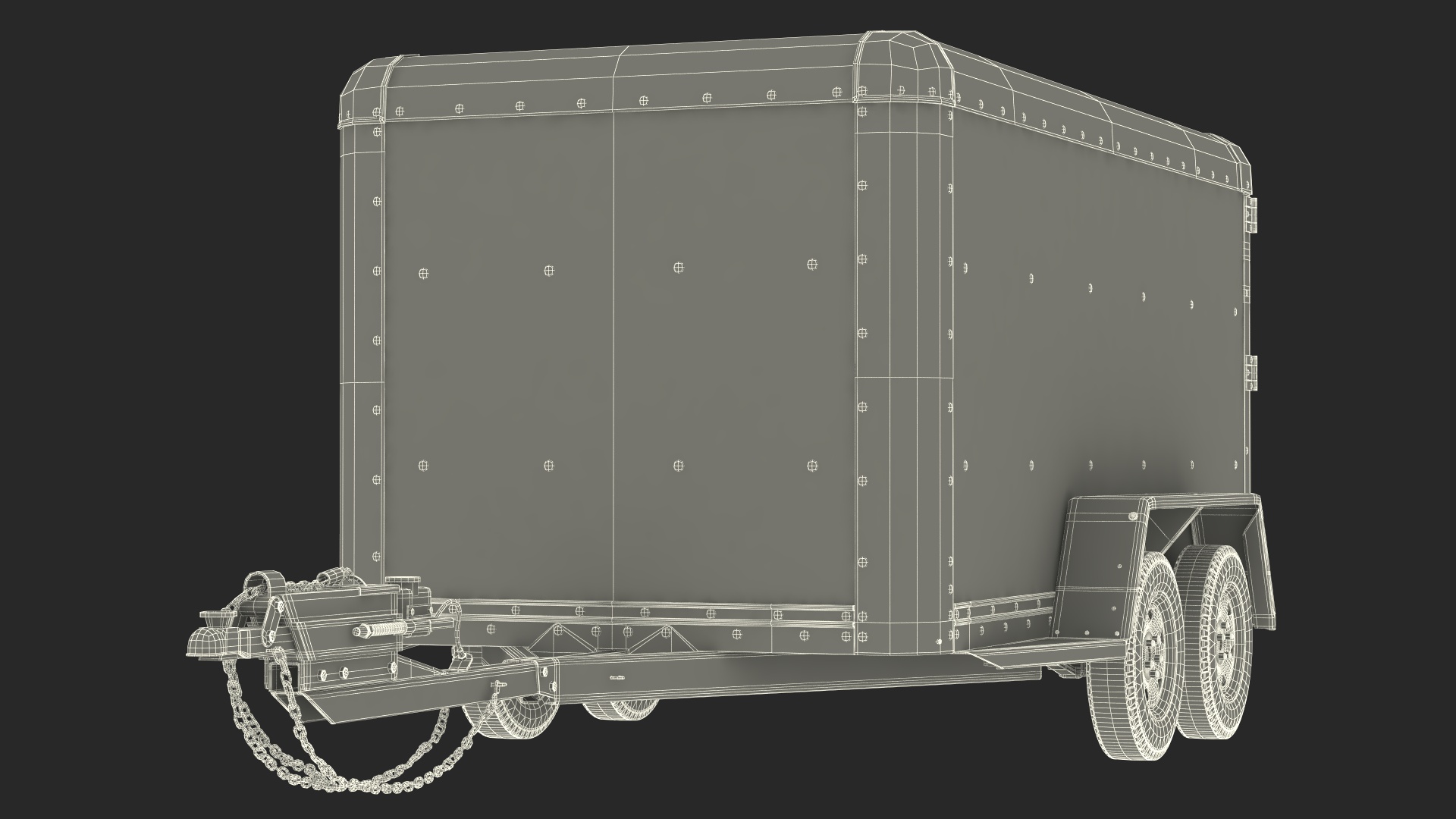 3D 6x12 Cargo Trailer model