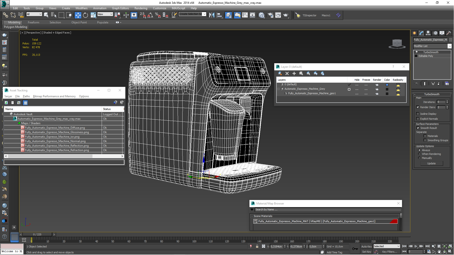 3D Automatic Espresso Machine Grey