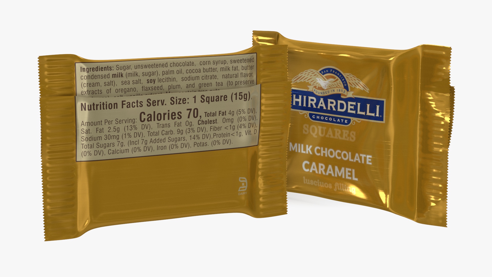 Ghirardelli Milk Chocolate Caramel 3D model