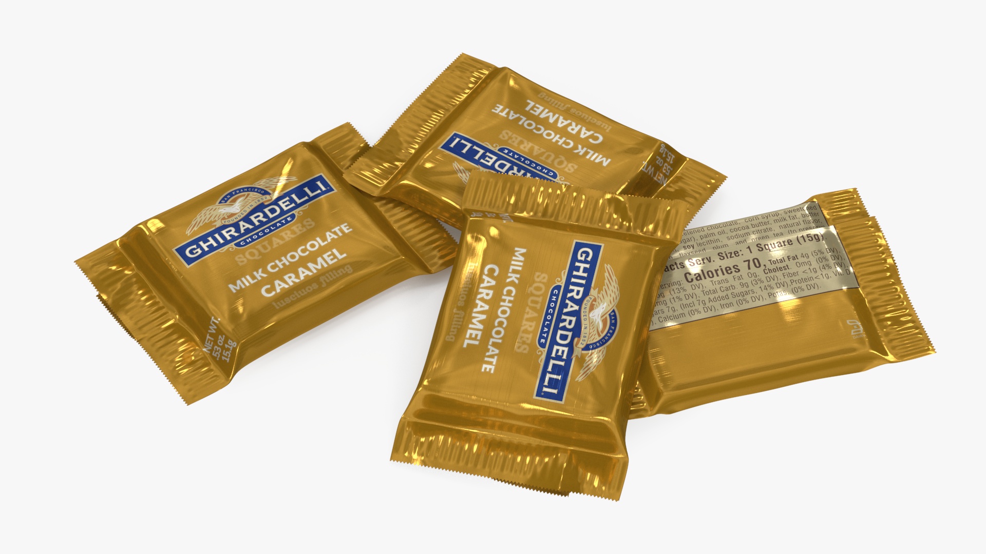 Ghirardelli Milk Chocolate Caramel 3D model