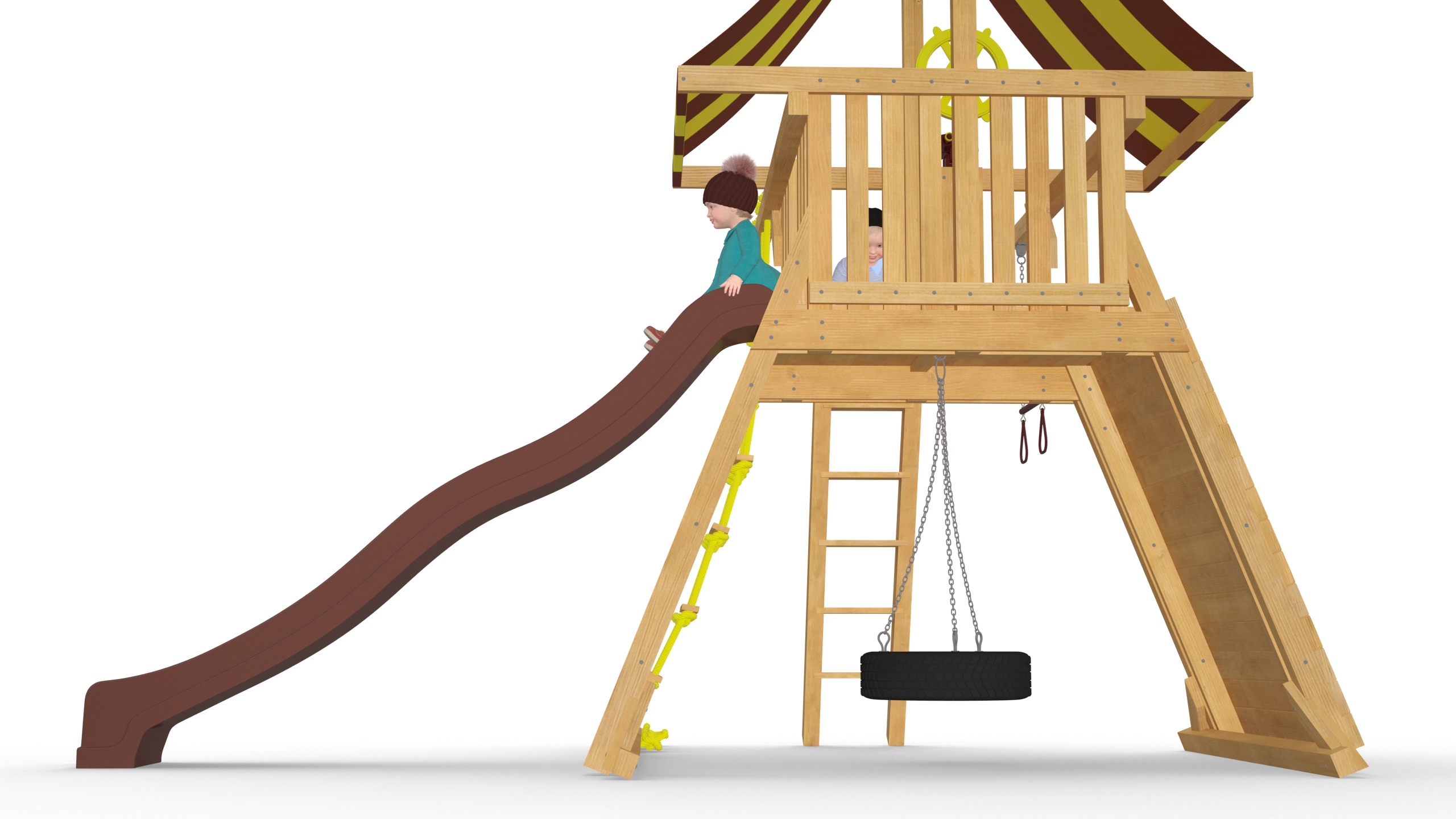 3D model Toddler Children on Slide
