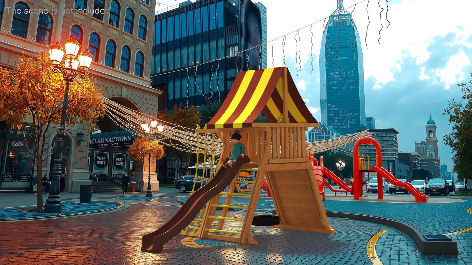 3D model Toddler Children on Slide