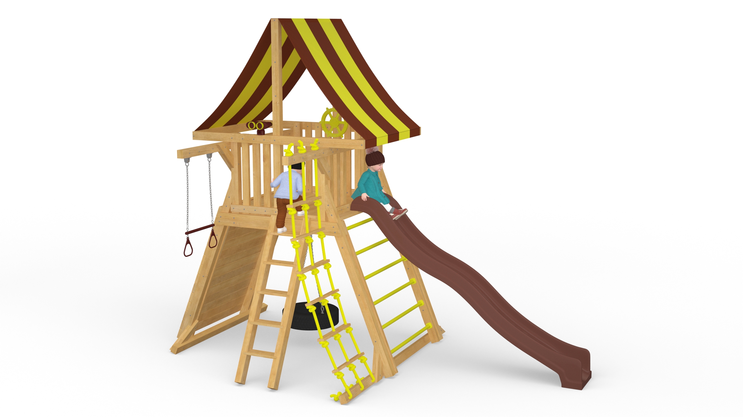 3D model Toddler Children on Slide