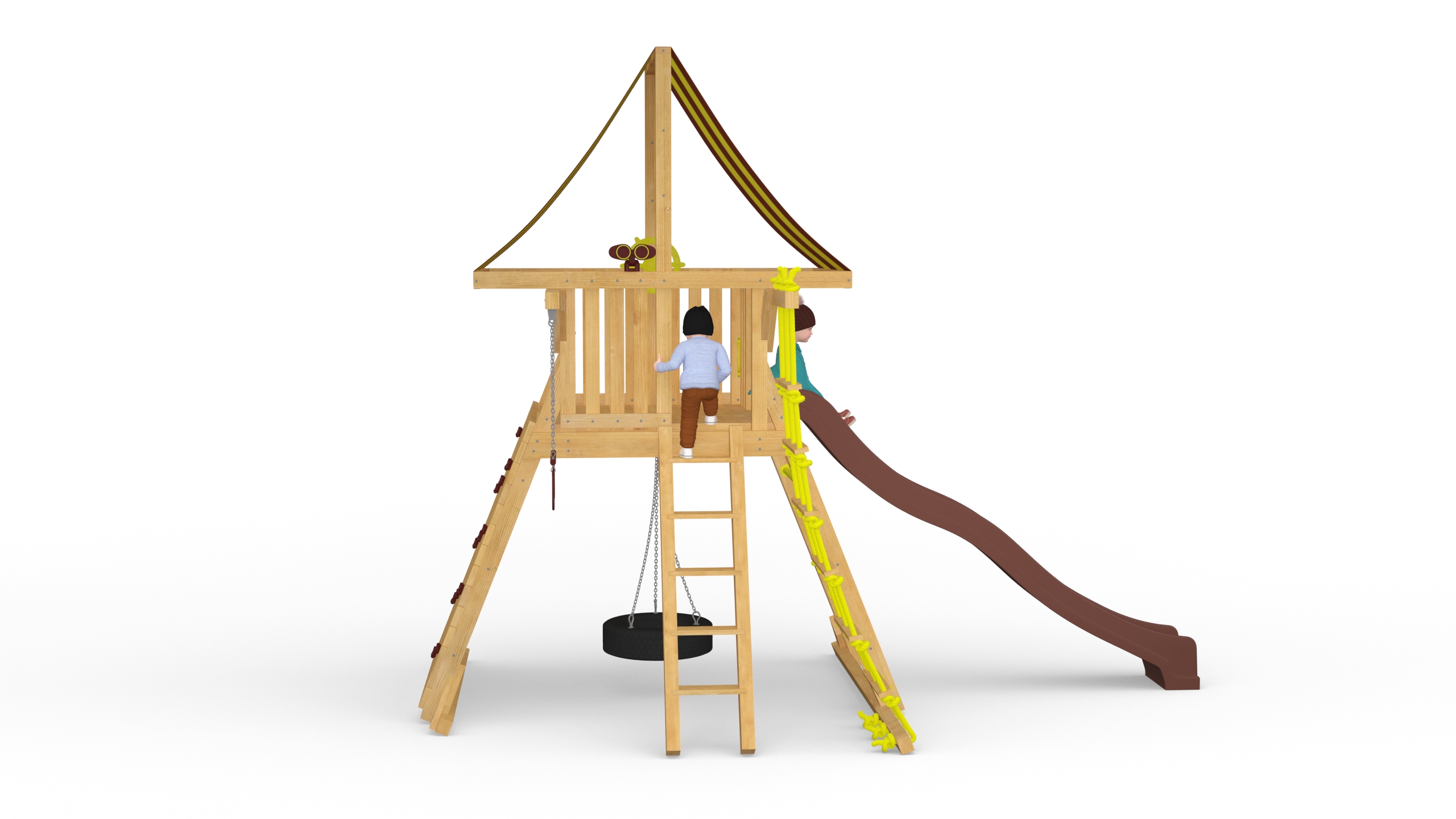 3D model Toddler Children on Slide