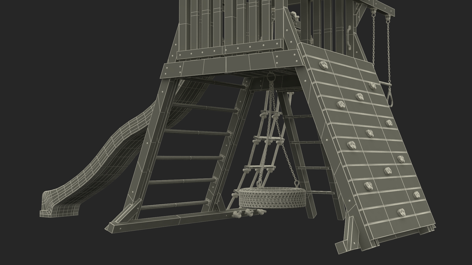 3D model Toddler Children on Slide