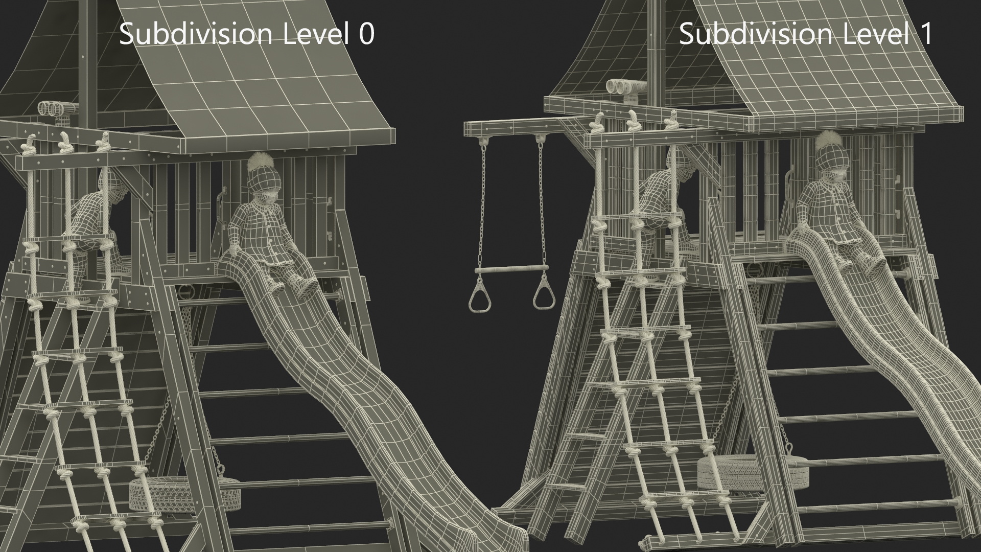 3D model Toddler Children on Slide