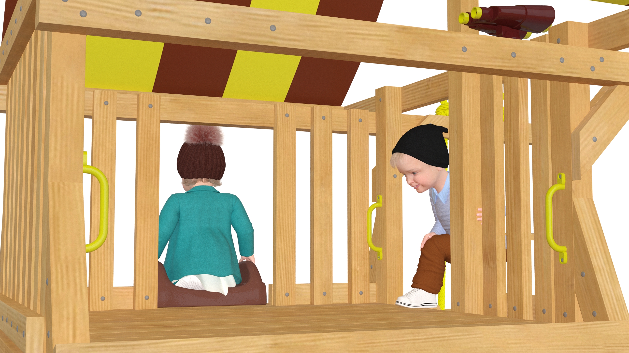 3D model Toddler Children on Slide