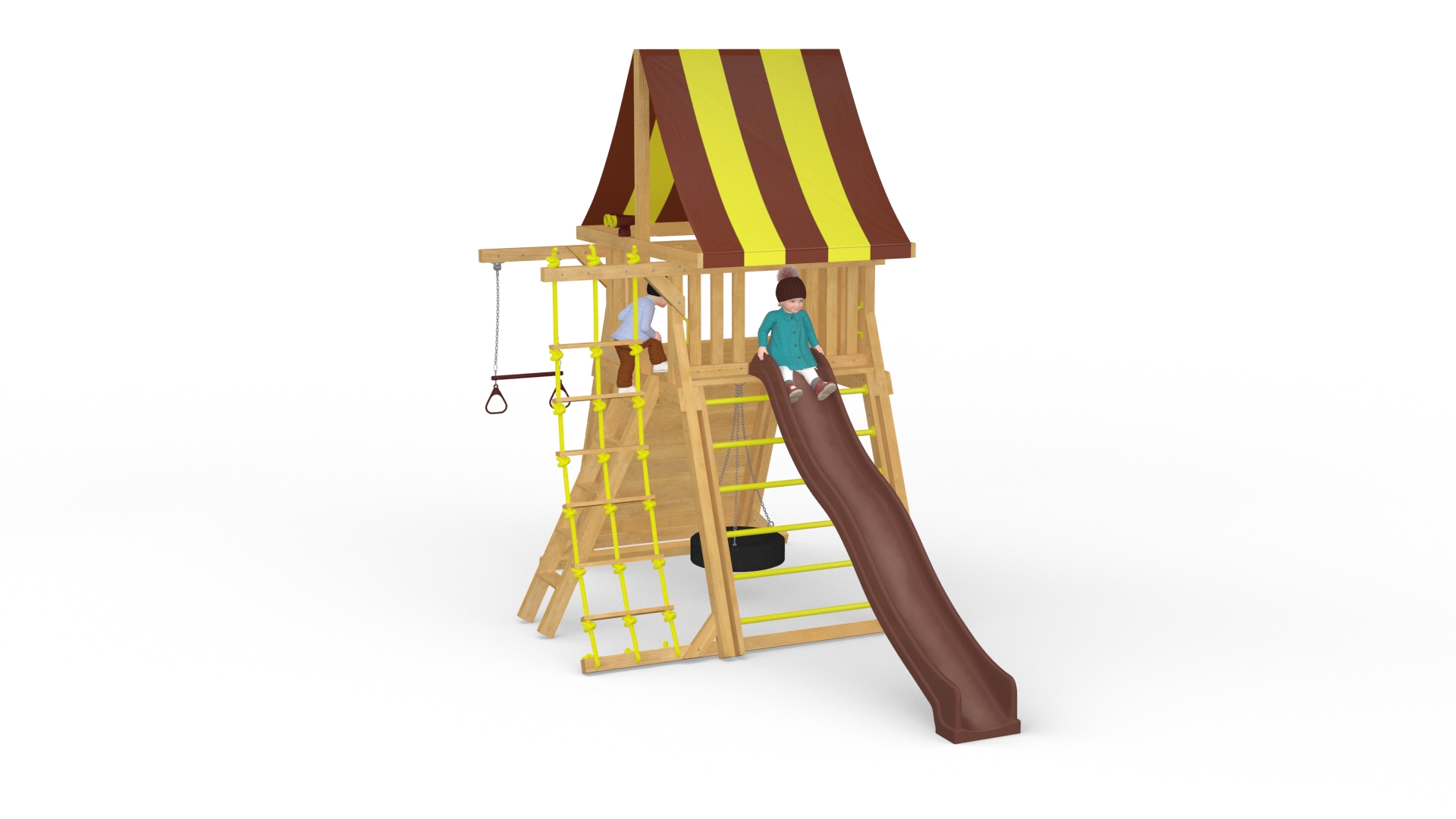 3D model Toddler Children on Slide