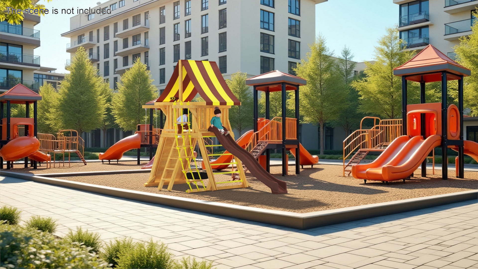 3D model Toddler Children on Slide
