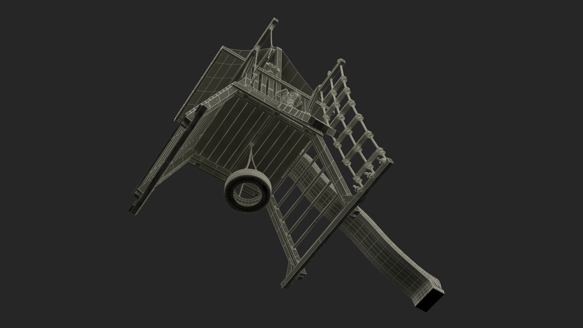3D model Toddler Children on Slide