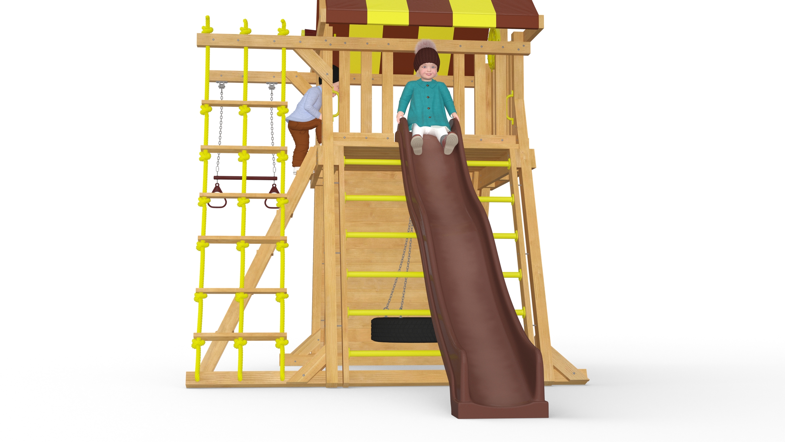 3D model Toddler Children on Slide