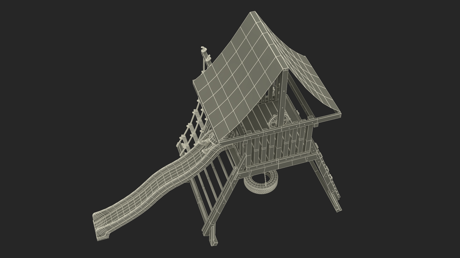 3D model Toddler Children on Slide