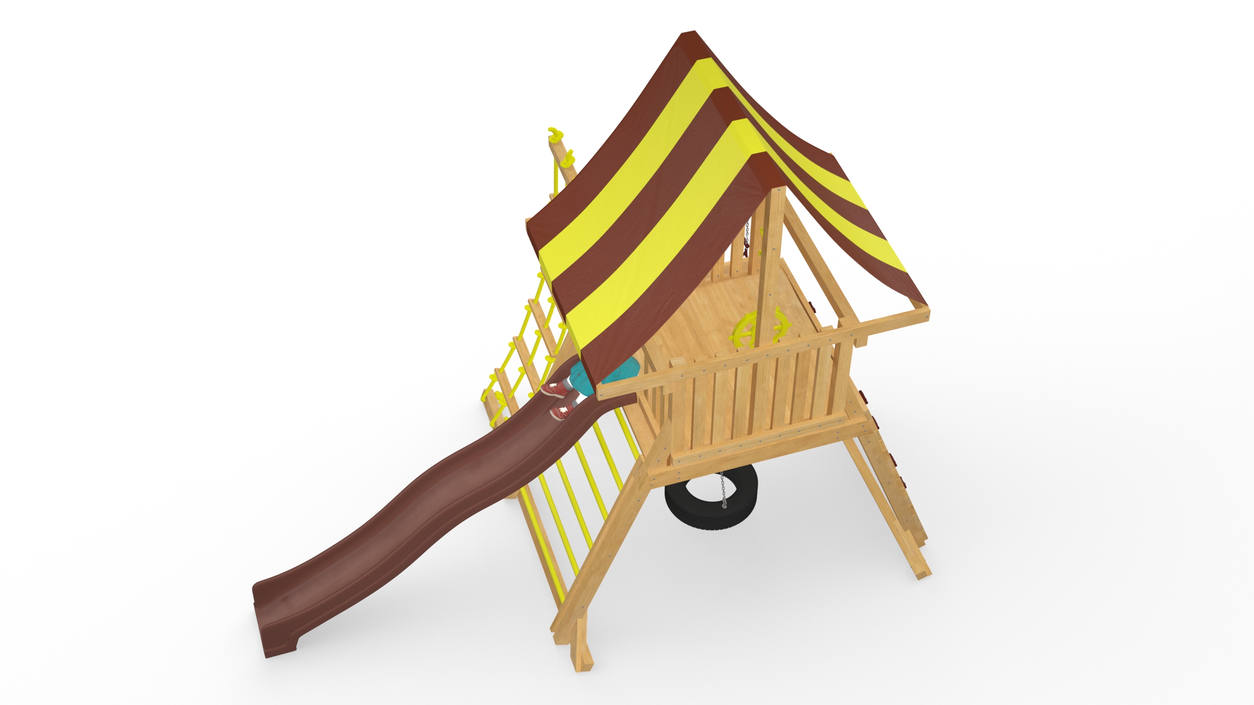 3D model Toddler Children on Slide