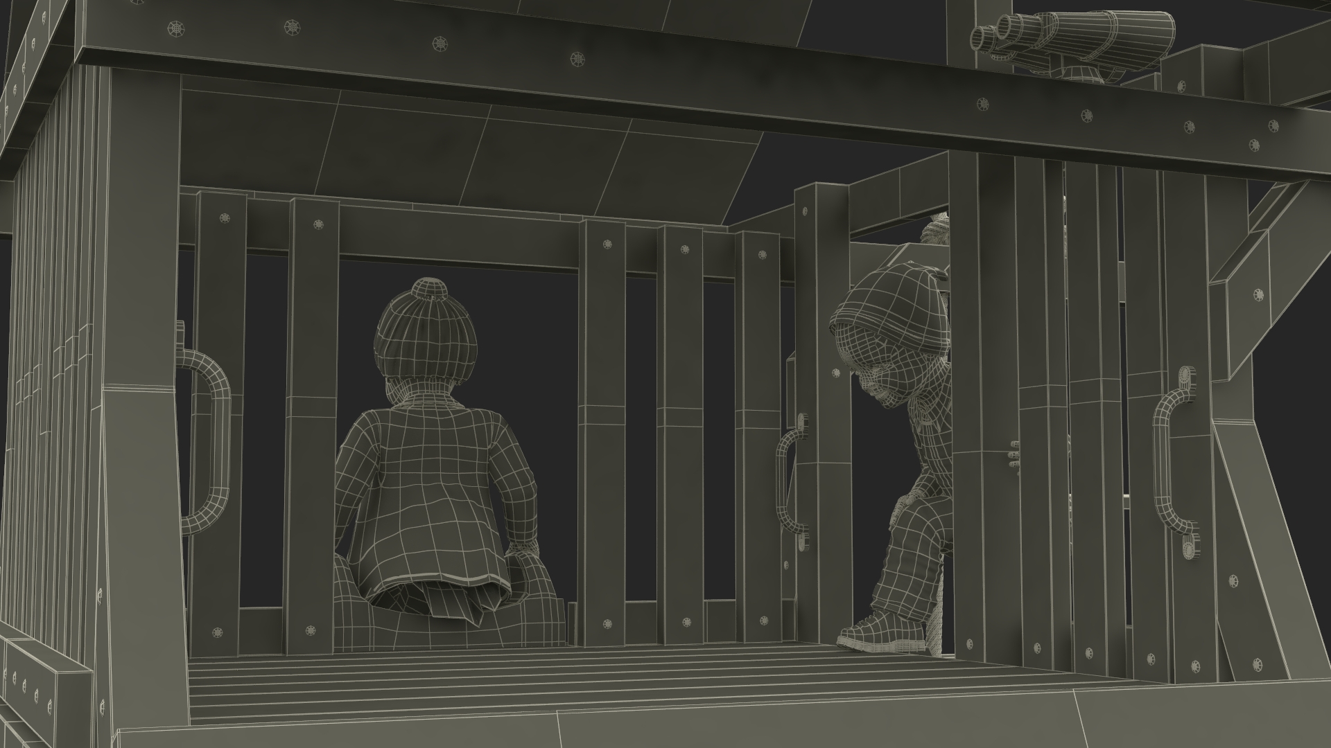 3D model Toddler Children on Slide