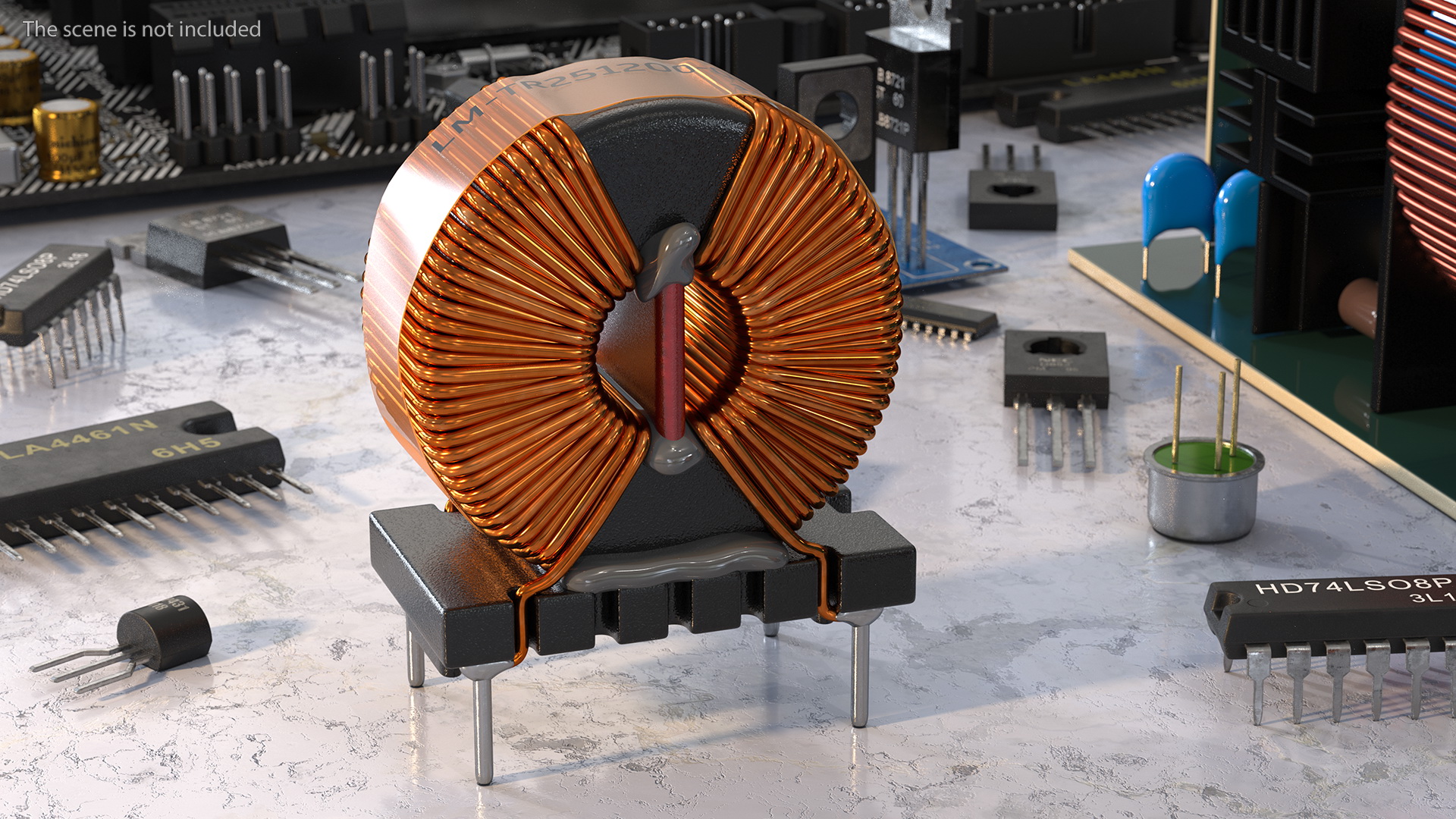 3D Common Mode Choke Filter Inductor model