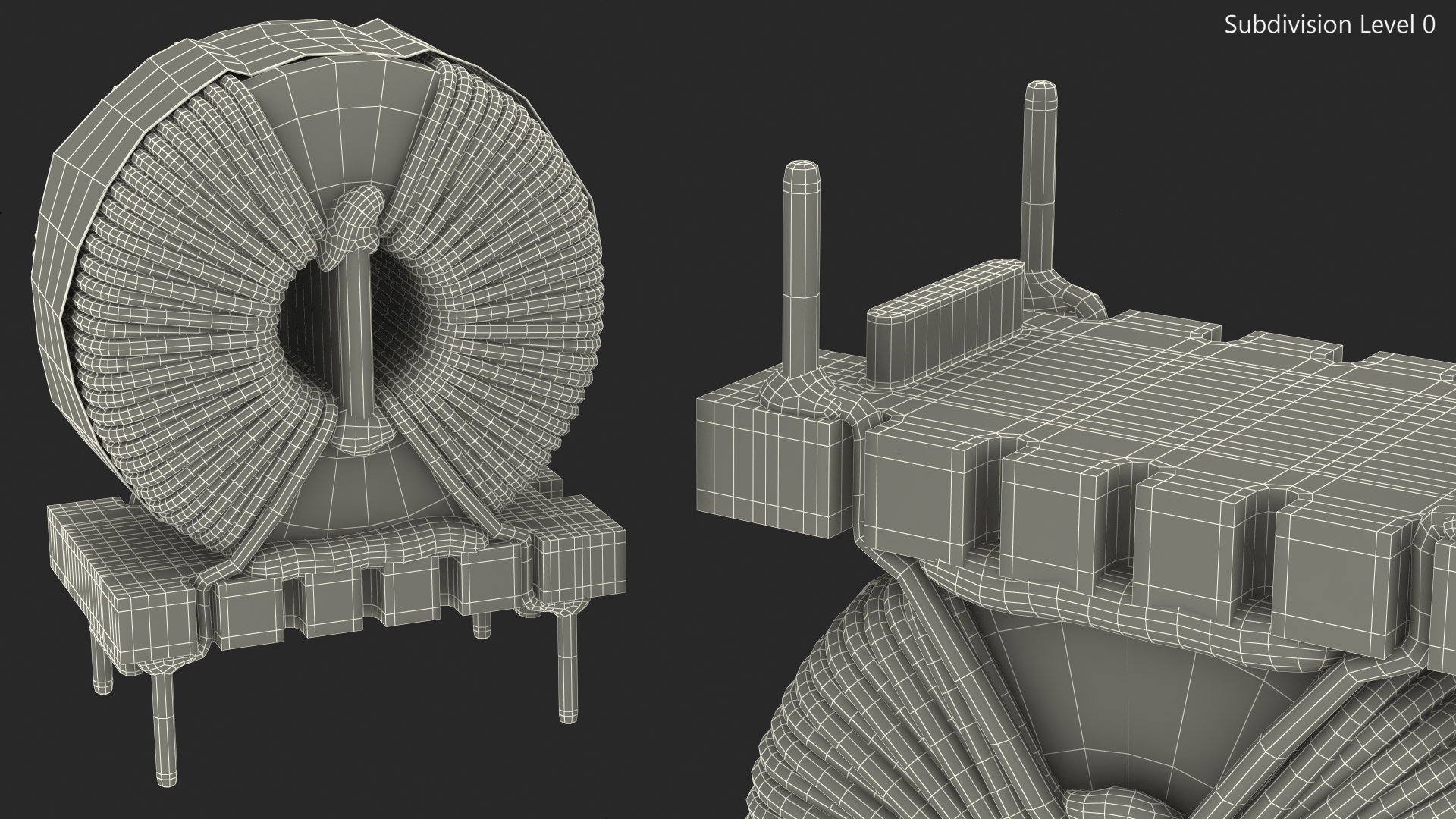 3D Common Mode Choke Filter Inductor model