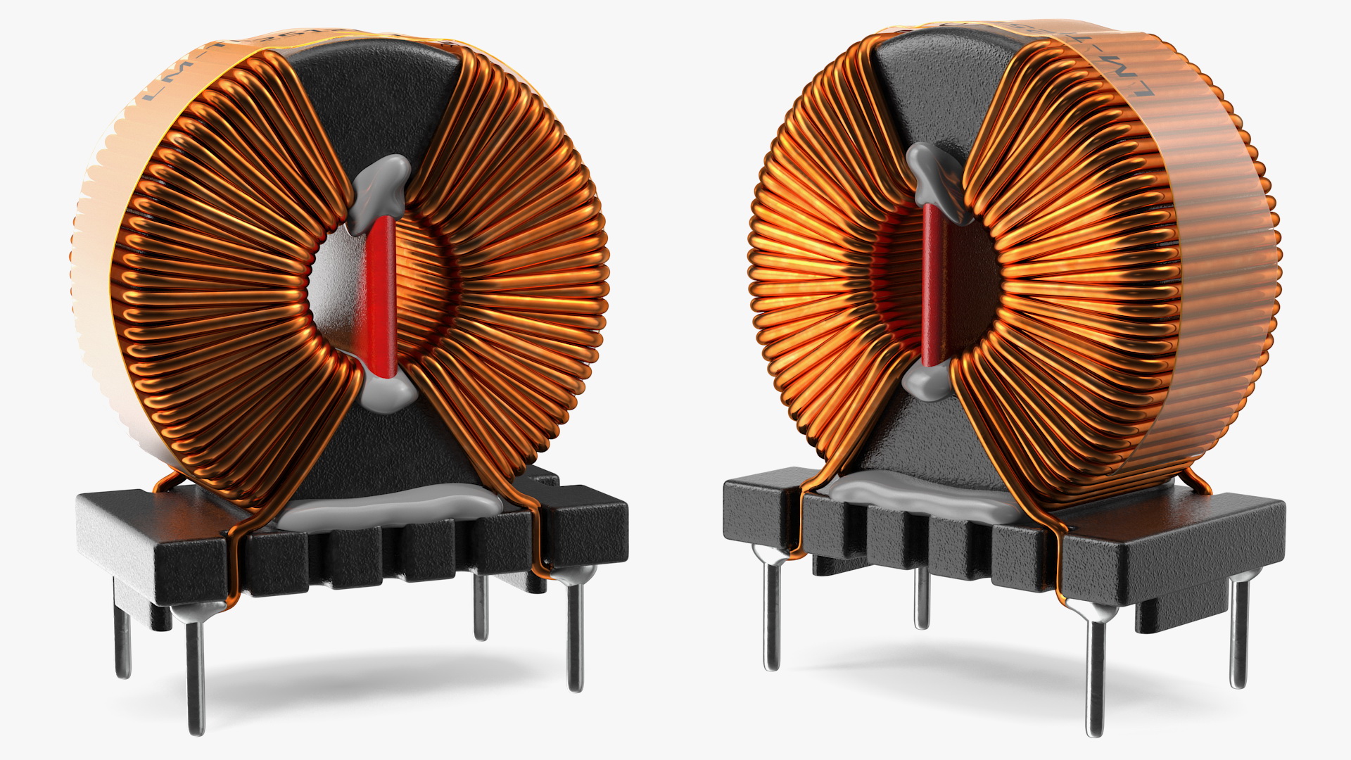 3D Common Mode Choke Filter Inductor model
