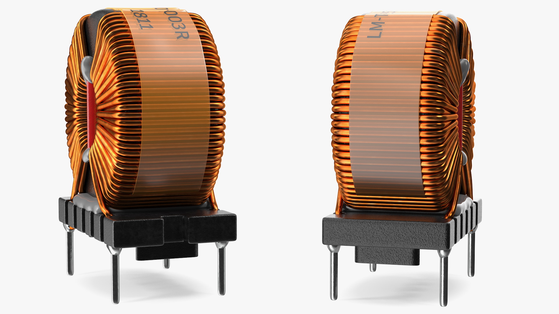 3D Common Mode Choke Filter Inductor model