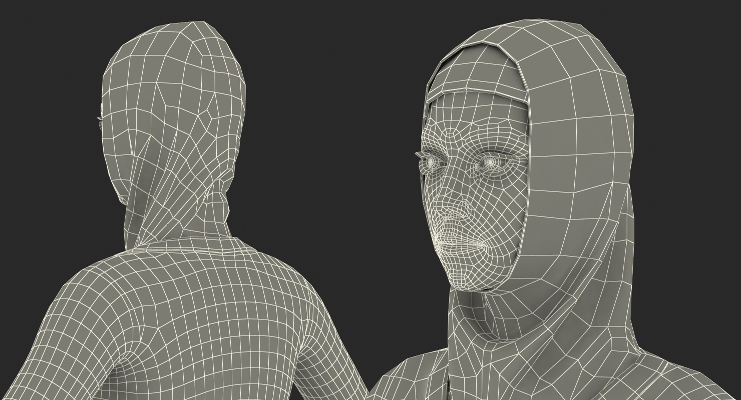 3D Arab Young Women Rigged model