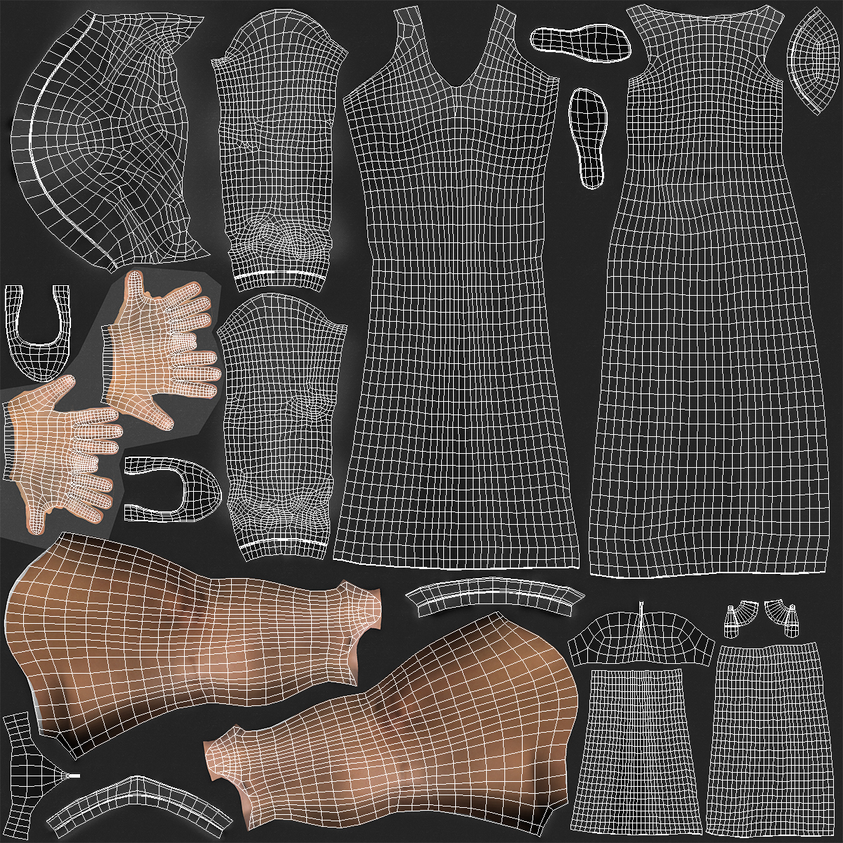 3D Arab Young Women Rigged model