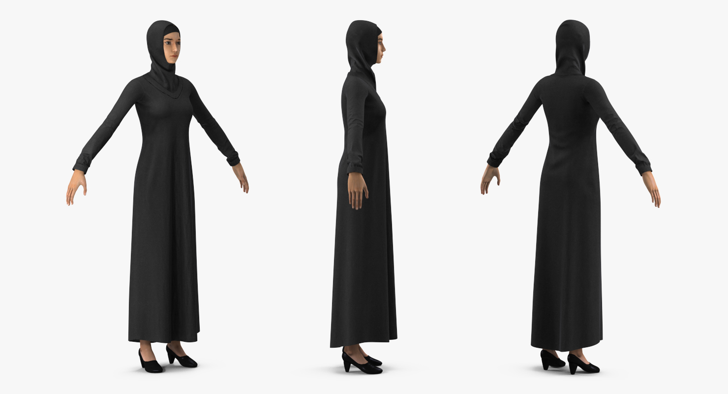 3D Arab Young Women Rigged model