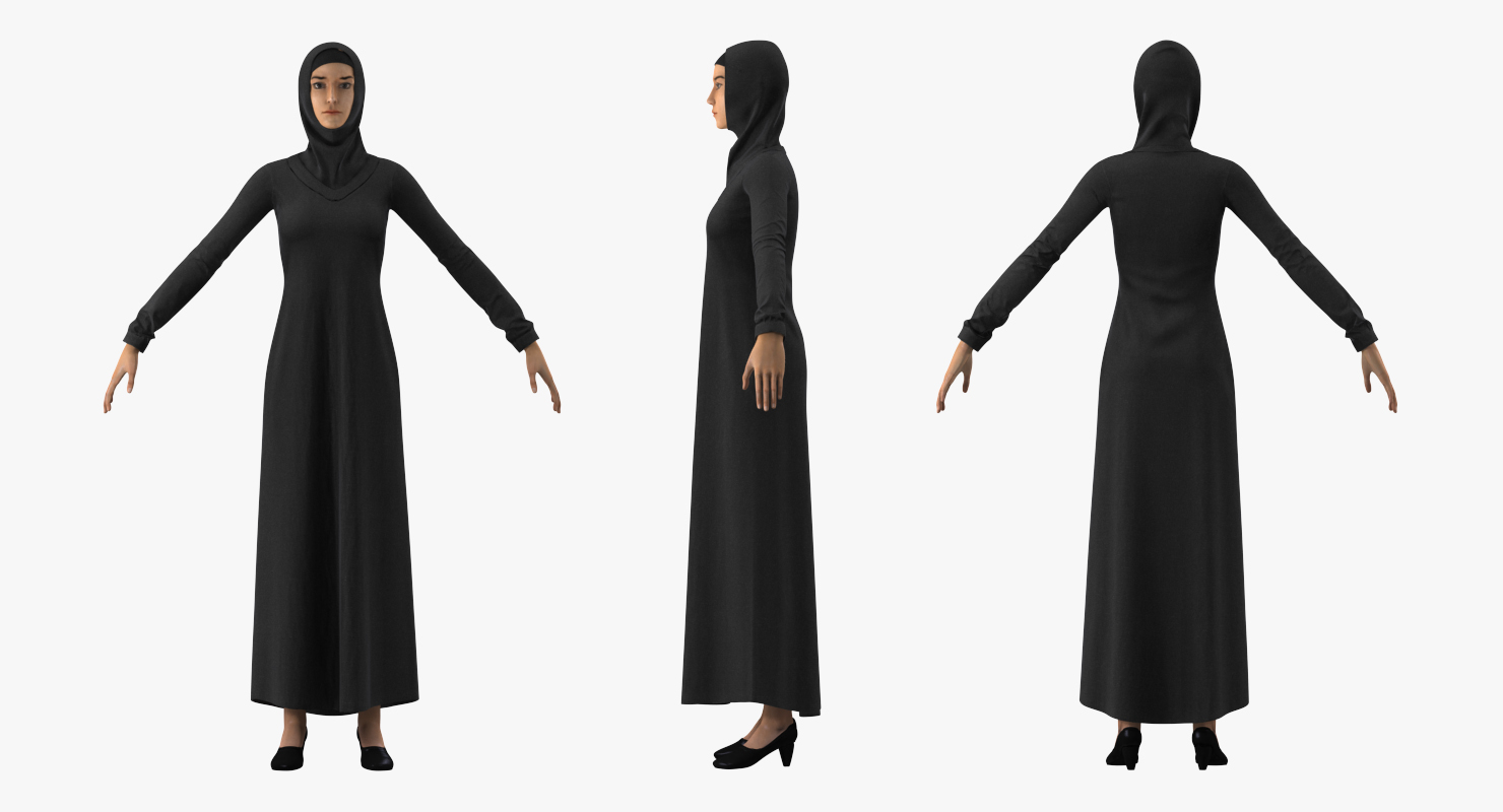 3D Arab Young Women Rigged model
