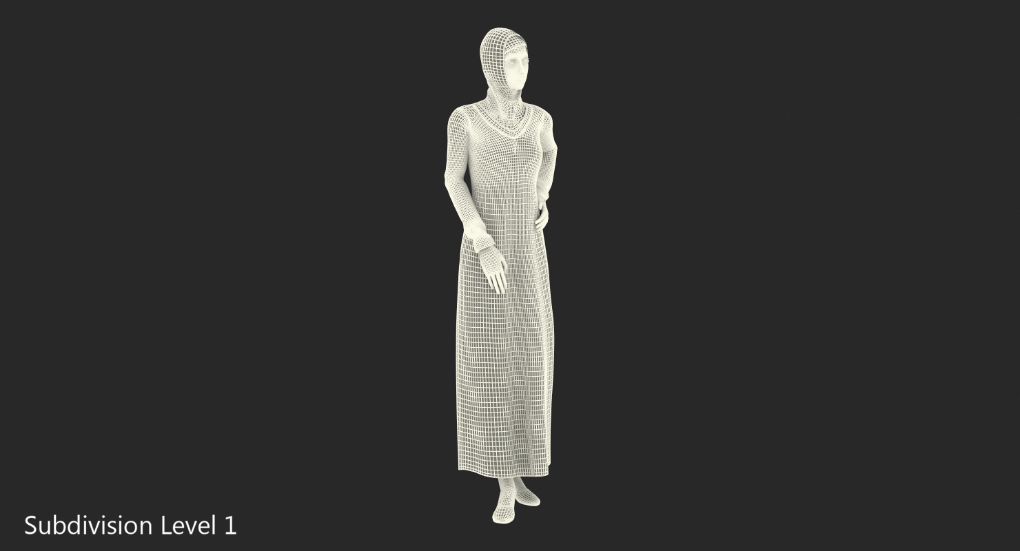 3D Arab Young Women Rigged model