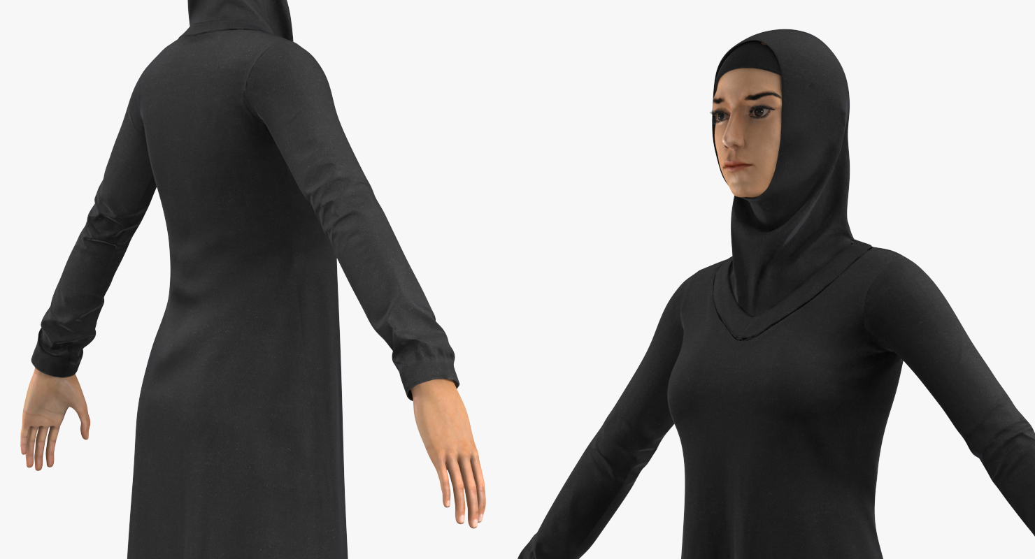3D Arab Young Women Rigged model