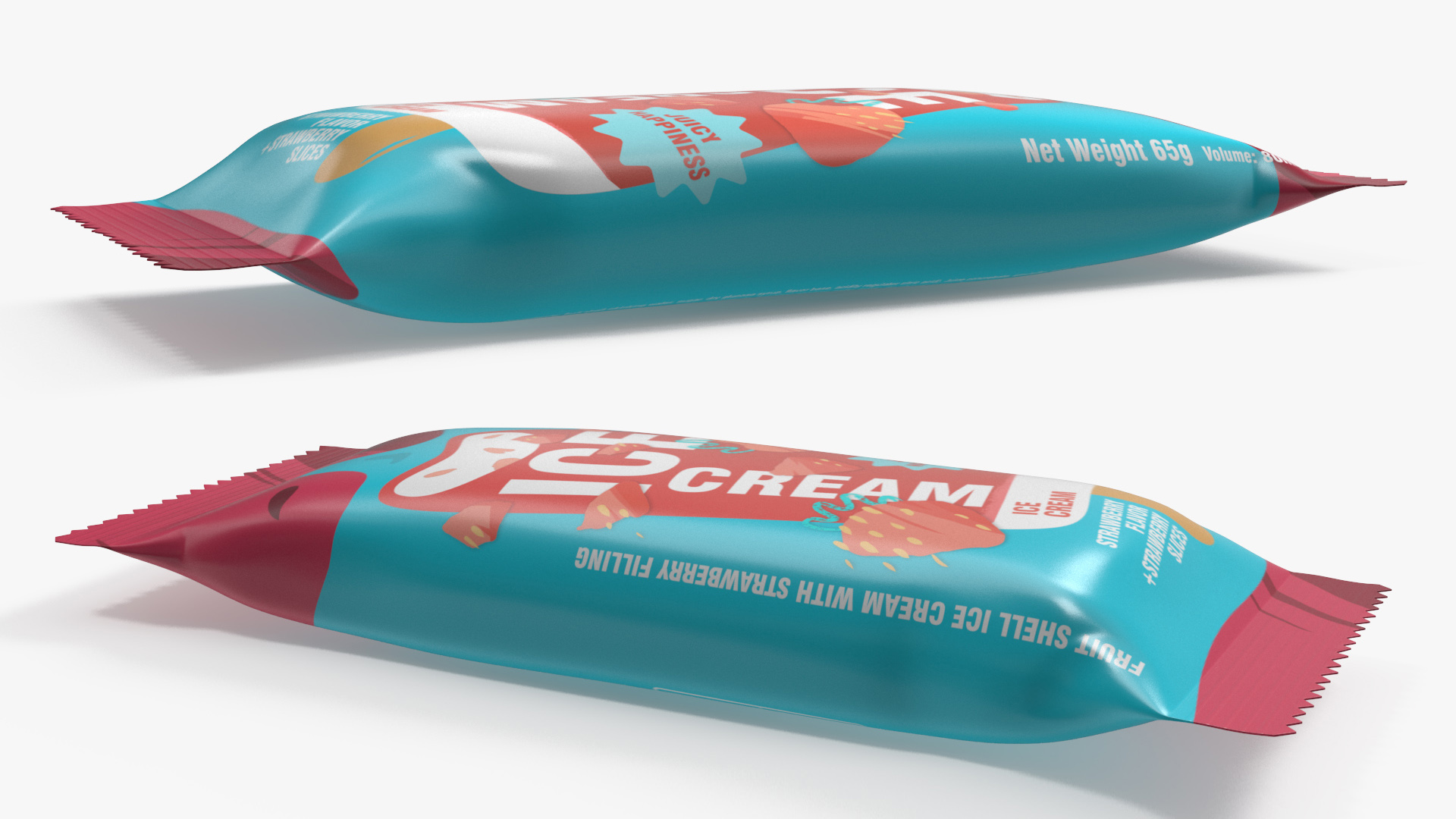 3D model Strawberry Ice Cream Packaging