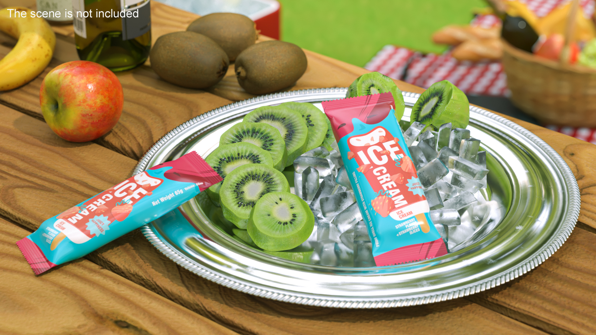 3D model Strawberry Ice Cream Packaging