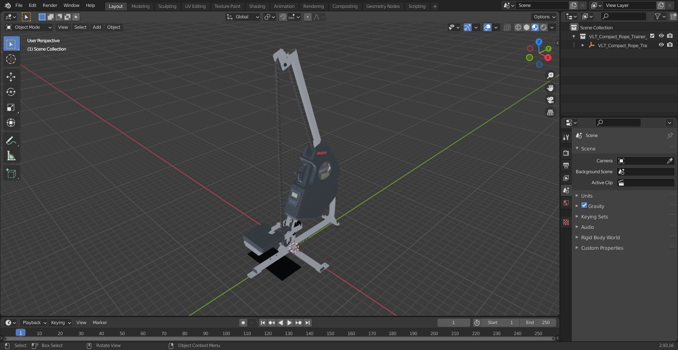 VLT Compact Rope Trainer 3D model