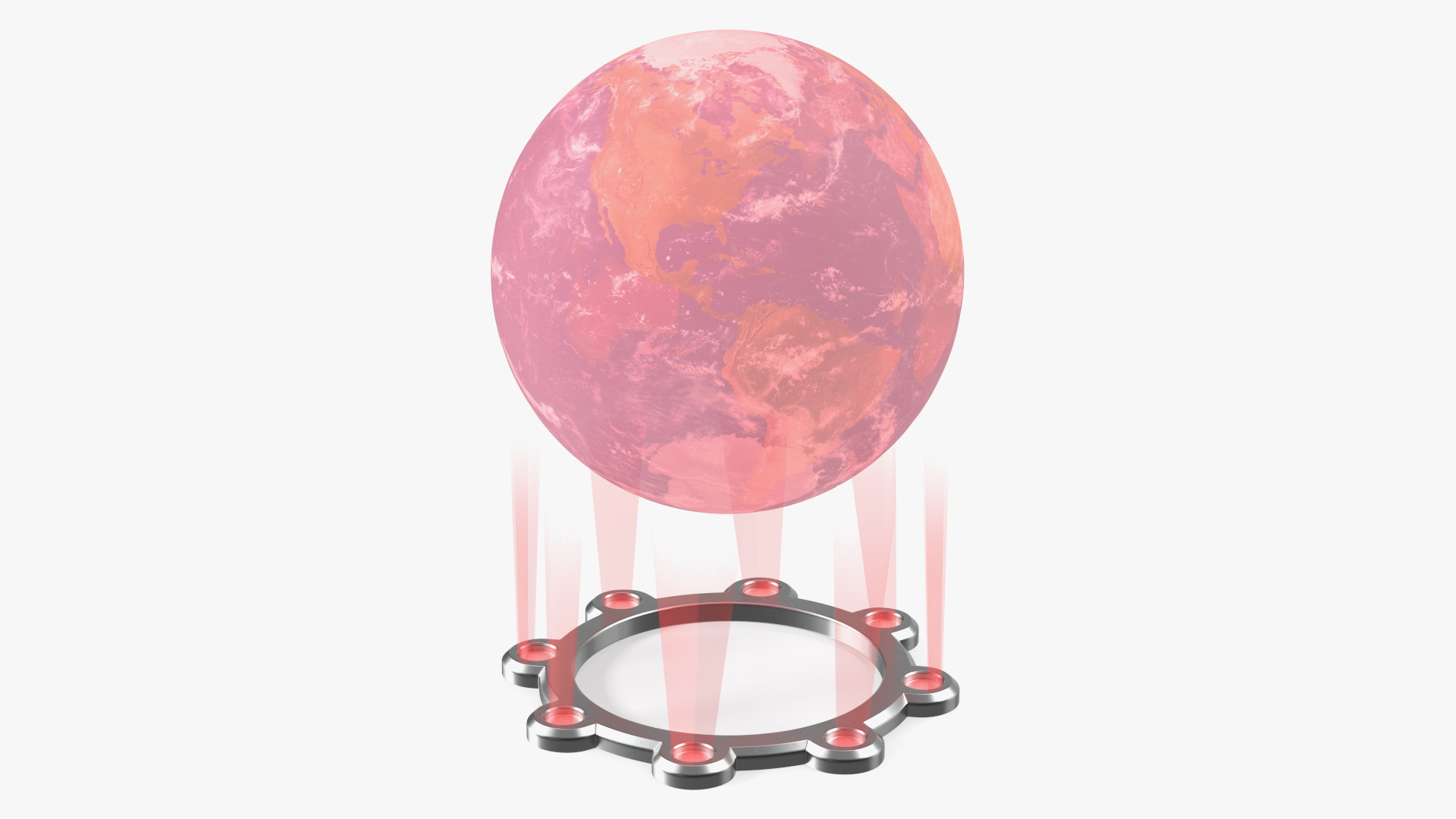 Planet Hologram Red 3D model