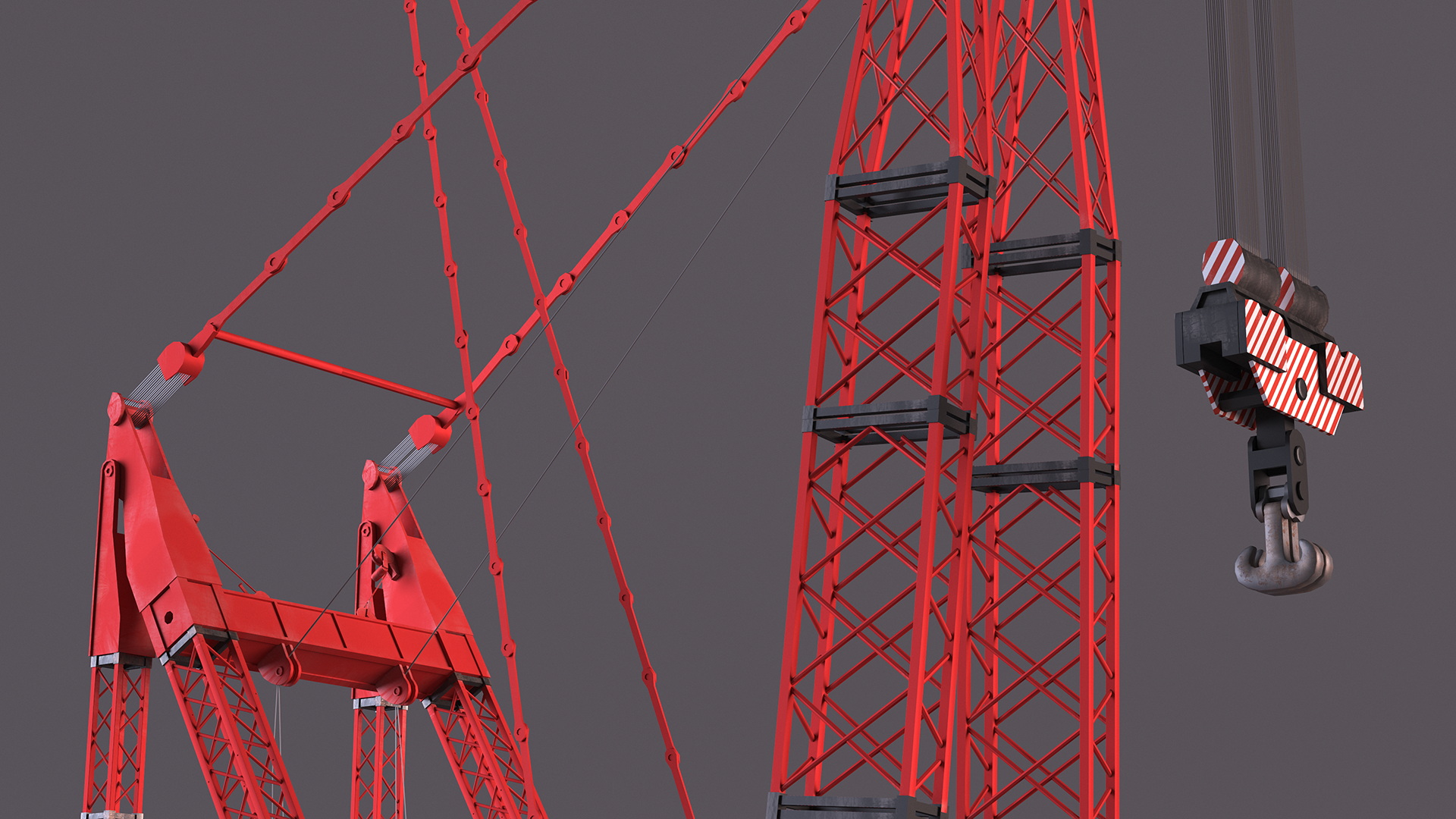 Heavy Lift Ring Crane Mammoet 3D model