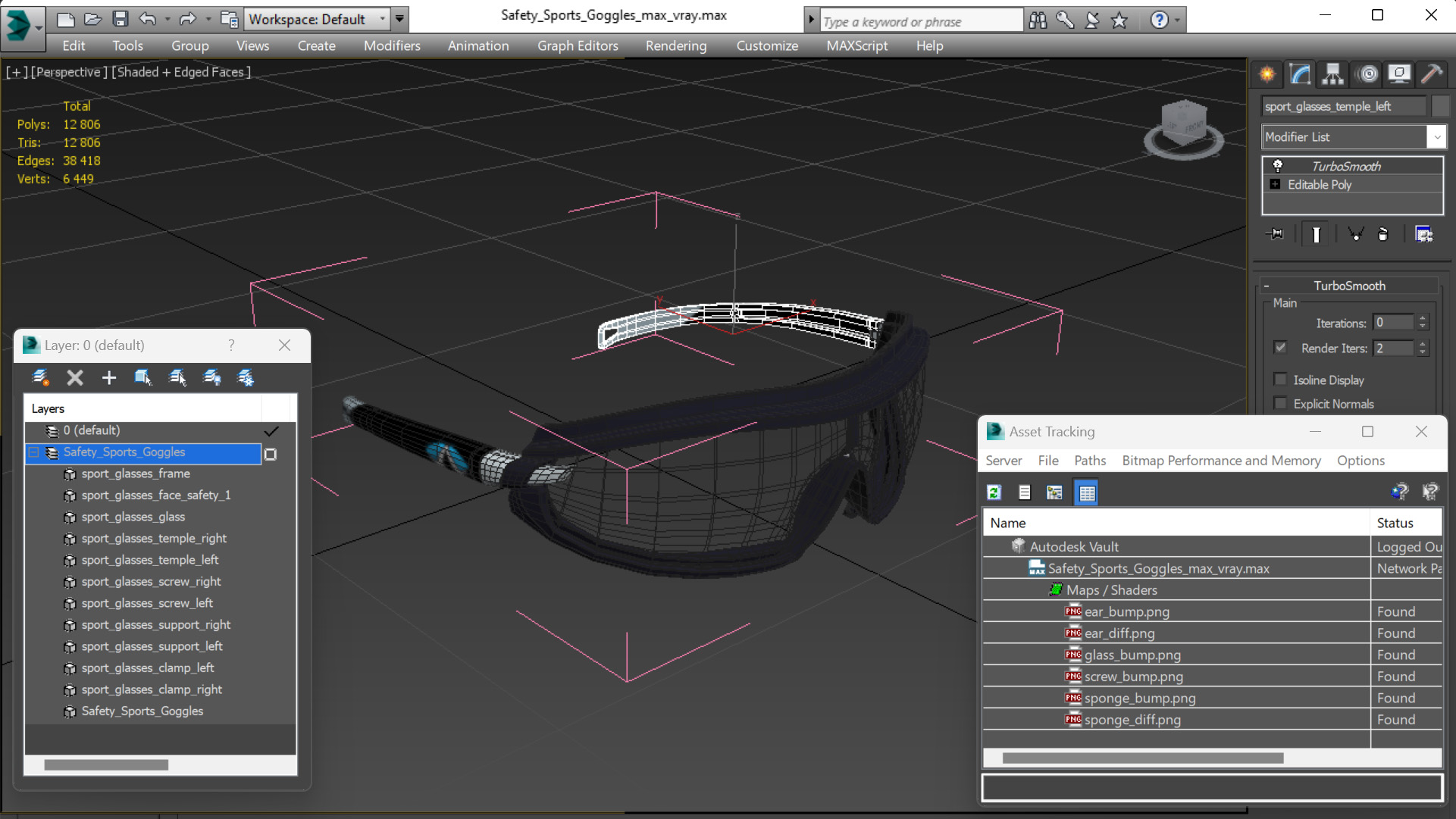 3D Safety Sports Goggles