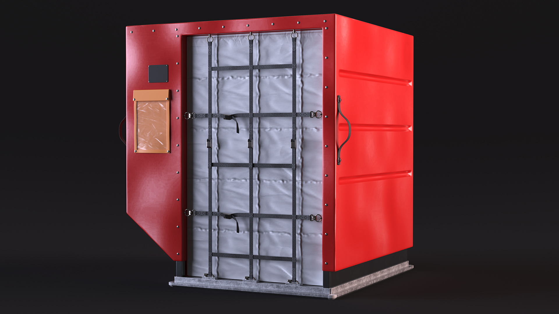 3D model Container for Aerial Cargo Red