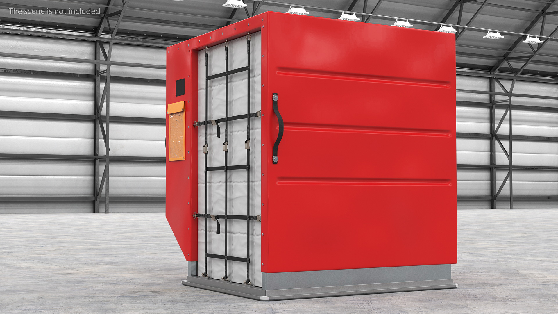 3D model Container for Aerial Cargo Red