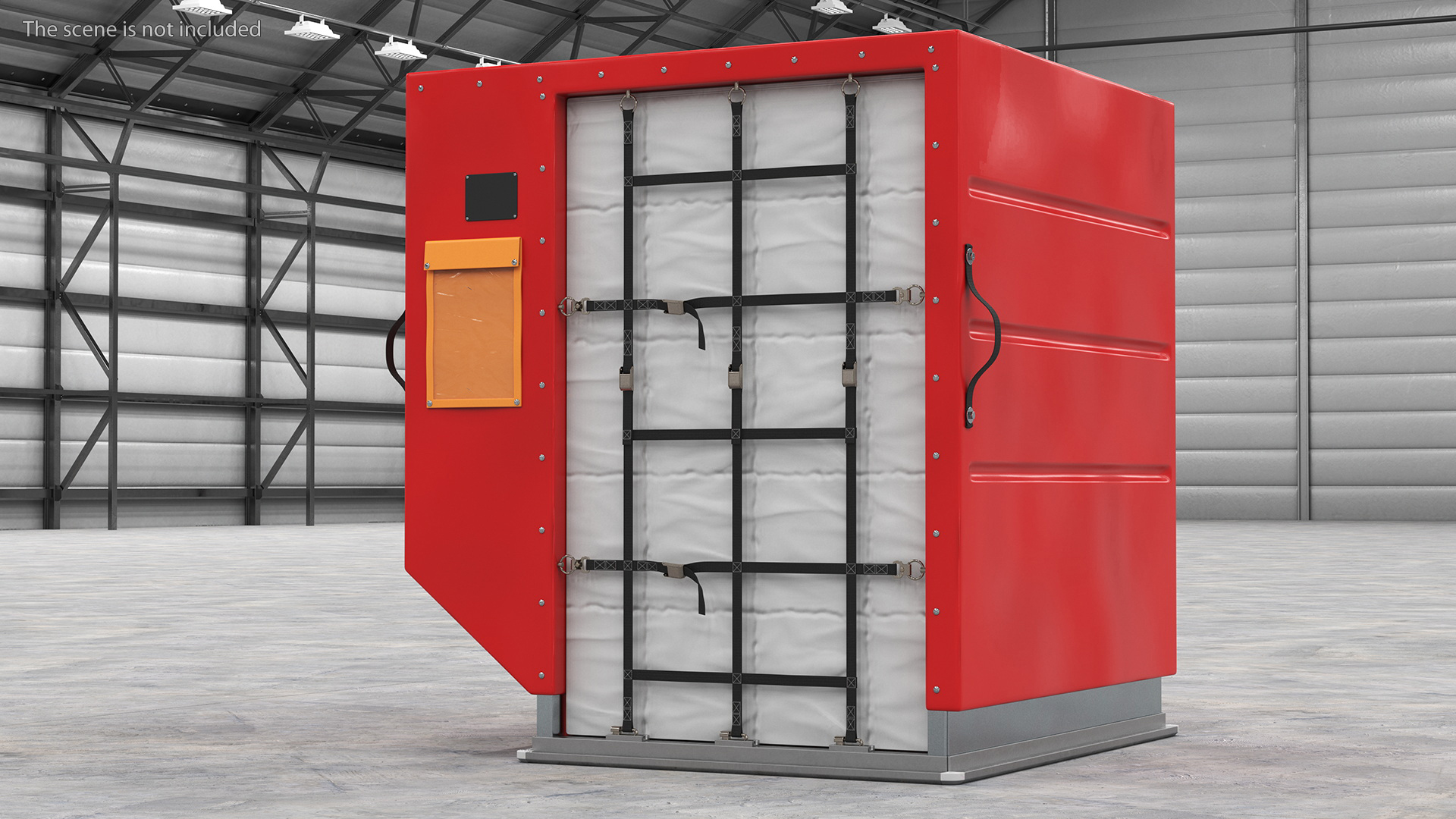 3D model Container for Aerial Cargo Red
