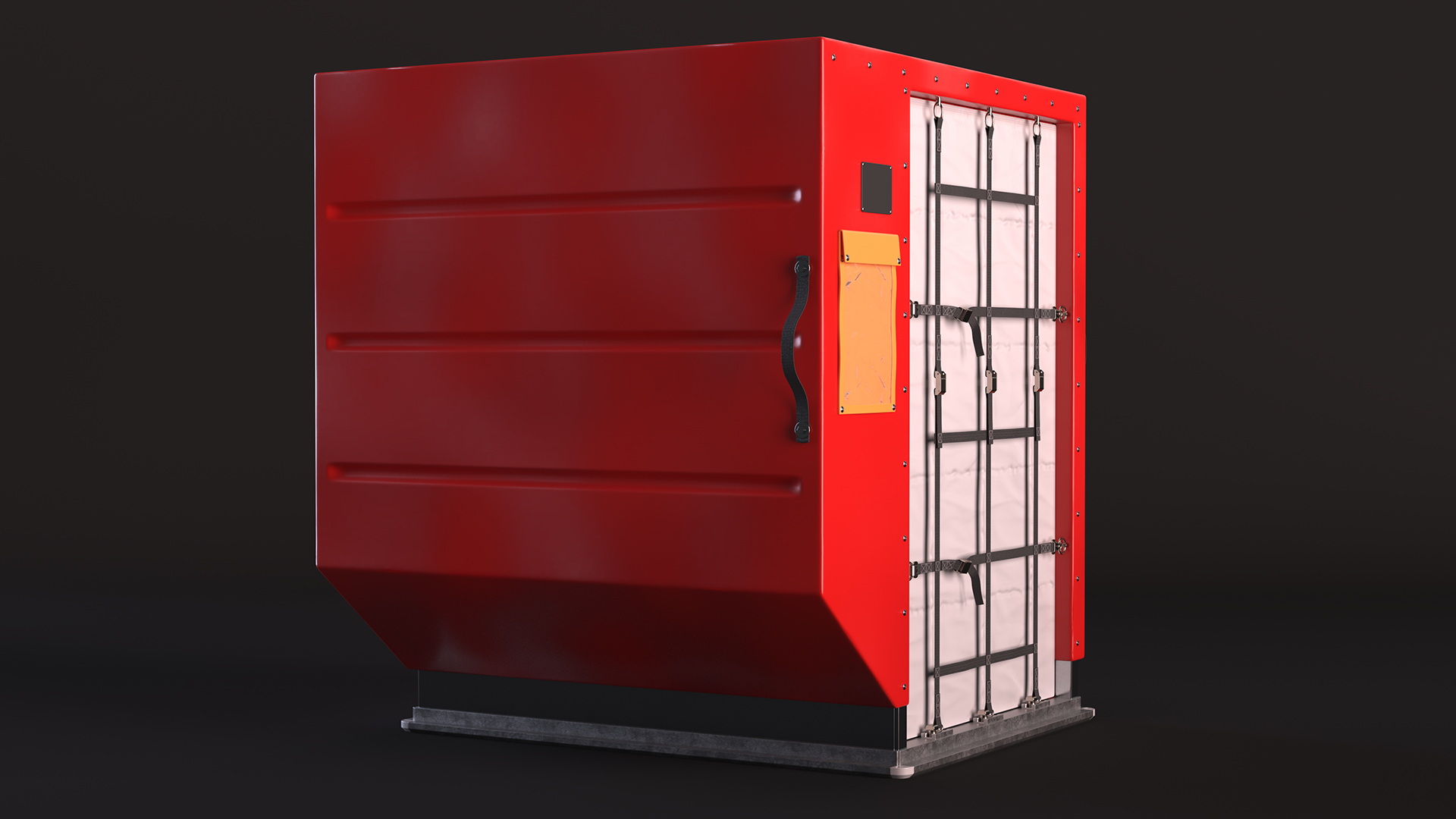 3D model Container for Aerial Cargo Red
