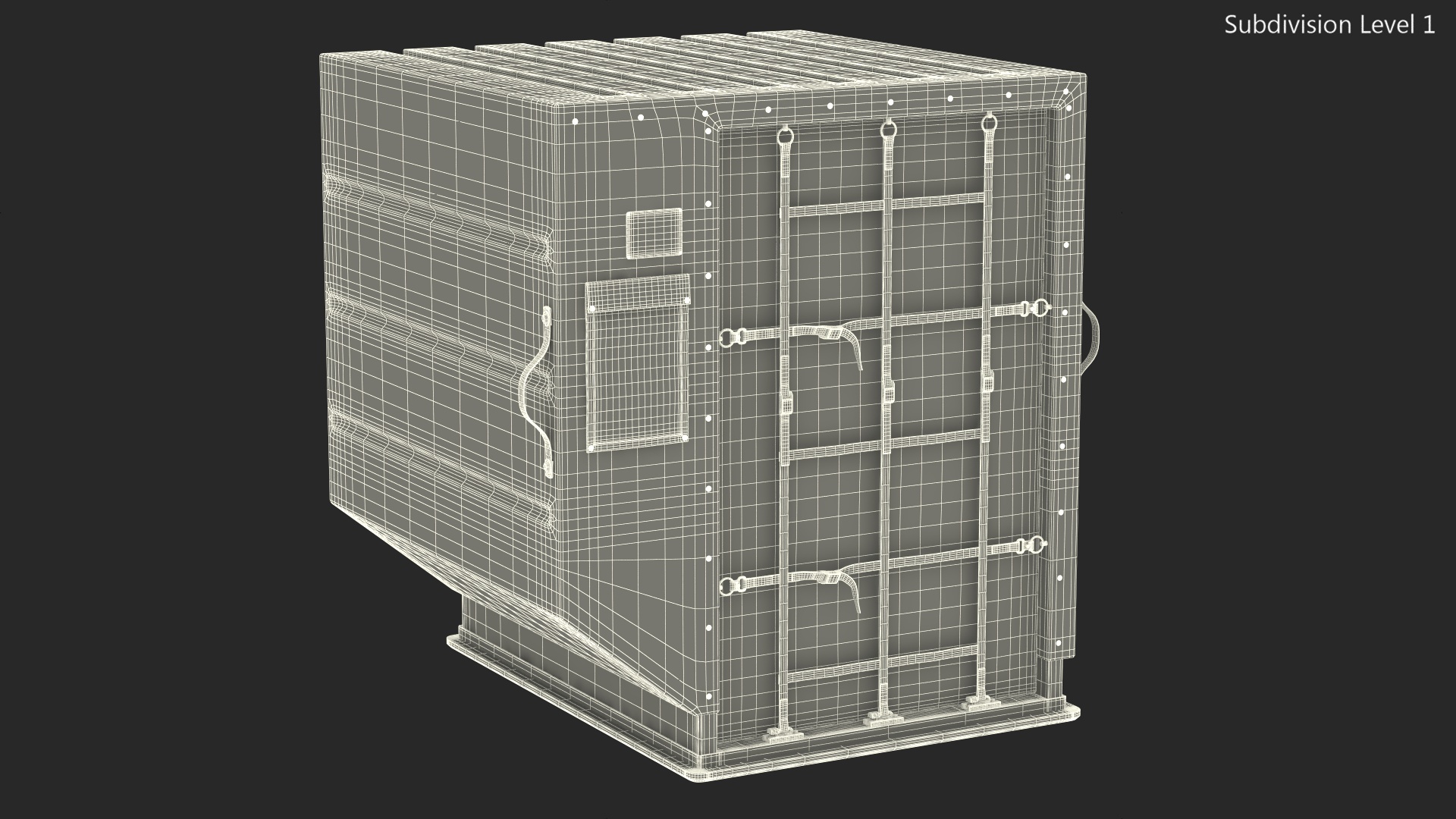 3D model Container for Aerial Cargo Red