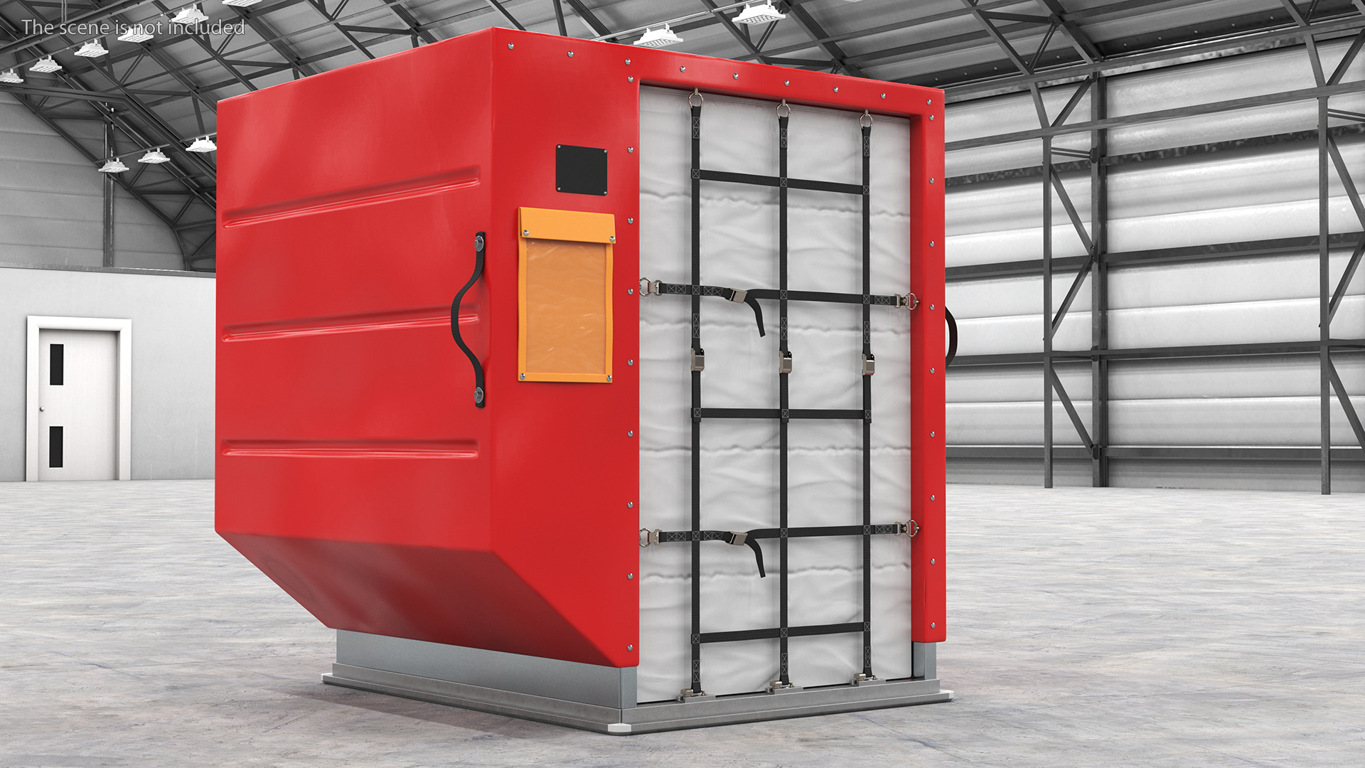 3D model Container for Aerial Cargo Red
