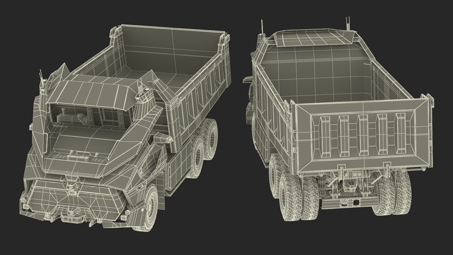 Dirty Autonomous Electric Dump Truck Dirty 3D