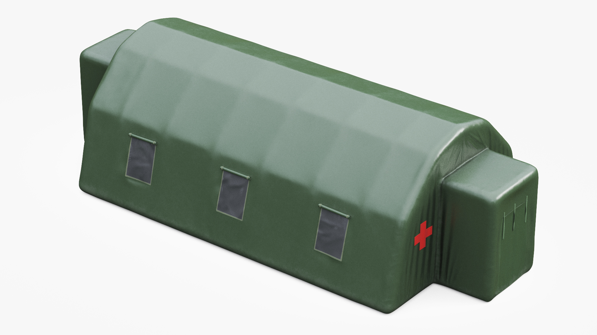 Emergency Inflatable Medical Pass Through Green Tent 3D